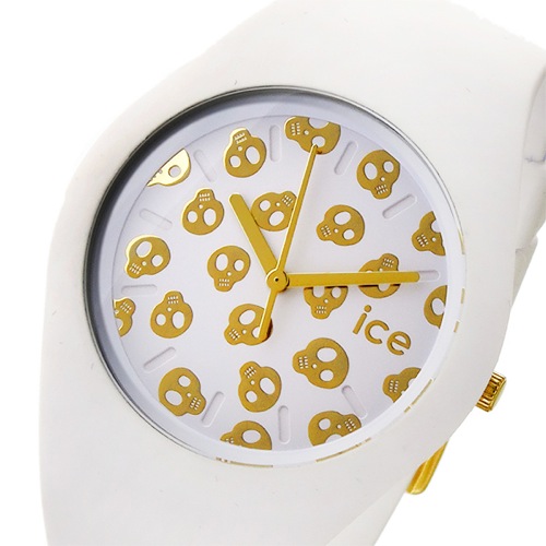 アイスウォッチ アイススカル ユニセックス 腕時計 ICESKWEUS15 ホワイト/ゴールド