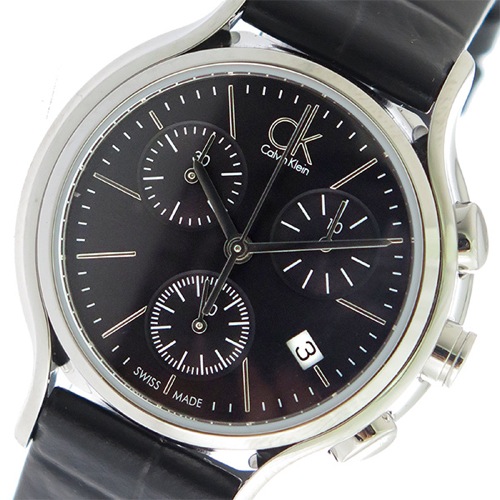 カルバンクライン クロノグラフ クオーツ レディース 腕時計 K2U291C1 ブラック/ブラック