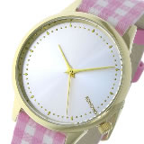 コモノ Estelle-Vichy-Pink クオーツ レディース 腕時計 KOM-W2855 シルバー