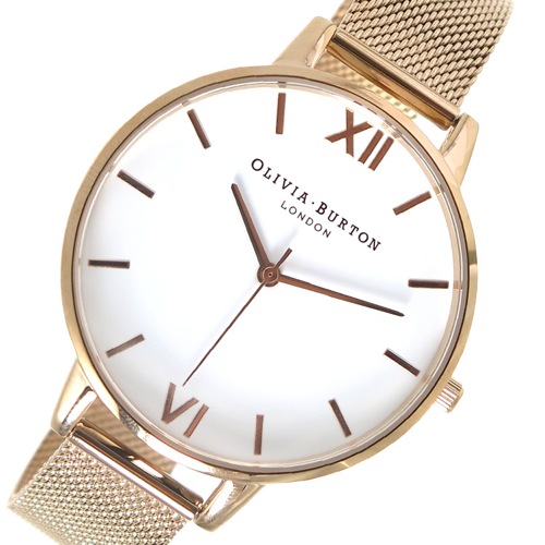 オリビアバートンレディース腕時計 OB15BD79 ホワイト×ピンクゴールド