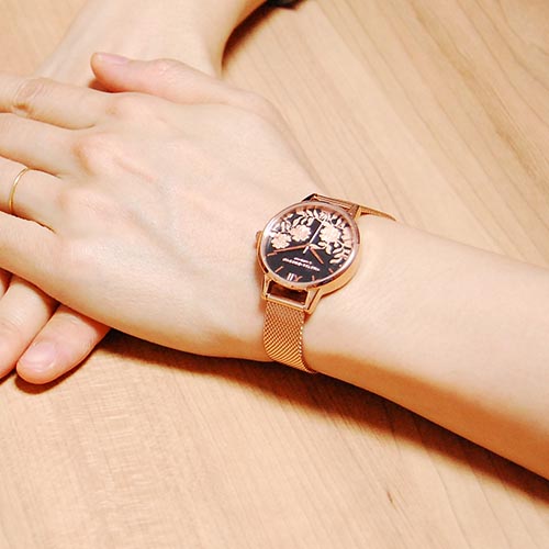オリビアバートン OLIVIA BURTON 腕時計 レディース OB16MV57 クォーツ ピンクゴールド / レディース腕時計 ・アクセサリーの通販ならレディースブランドショップU-NATURE