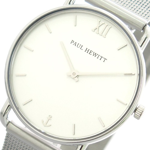 ポールヒューイット PAUL HEWITT 腕時計 レディース PH-M-S-W-4S クォーツ ホワイト シルバー 6453659