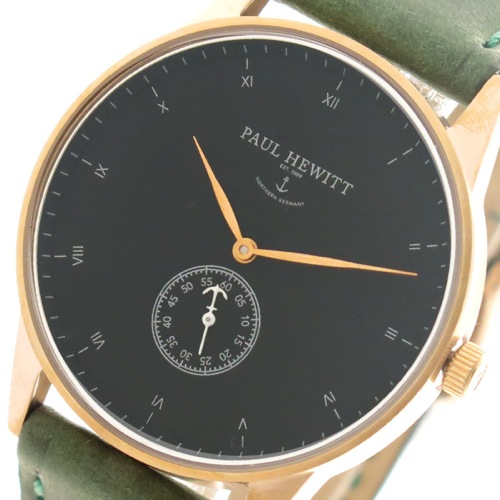 ポールヒューイット PAUL HEWITT 腕時計 6451676 レディース PH-M1-R-B-12S クォーツ ブラック グリーン