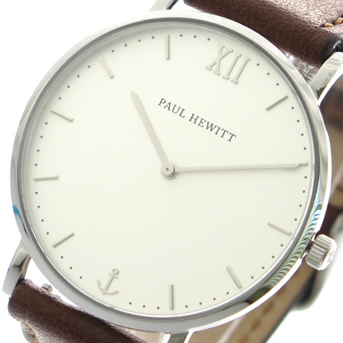 ポールヒューイット PAUL HEWITT 腕時計 メンズ レディース PH-SA-S-ST-W-1S 9833516 セラーライン Sailor Line クォーツ オフホワイト ブラウン
