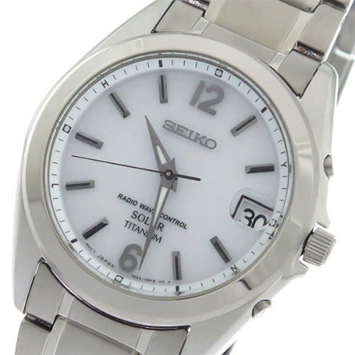 セイコー ソーラー クオーツ ユニセックス 腕時計 SBTM225 ホワイト/シルバー