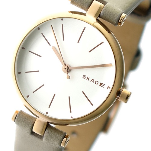 スカーゲン SKAGEN クオーツ レディース 腕時計 SKW2643 ホワイトシルバー/ベージュ