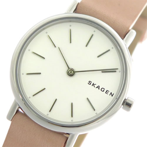 スカーゲン クオーツ レディース 腕時計 SKW2695 ホワイト/ピンク