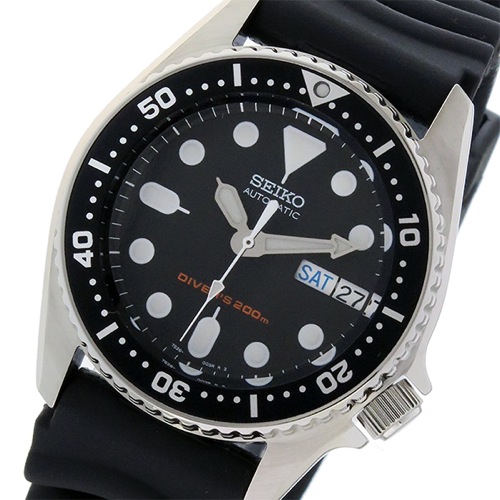 セイコー ダイバー 自動巻き レディース 腕時計 SKX013K ブラック