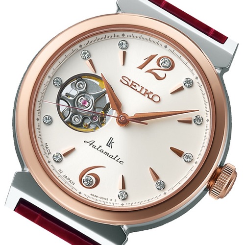 セイコー SEIKO ルキア 自動巻き レディース 腕時計 SSVM012 レッド 国内正規