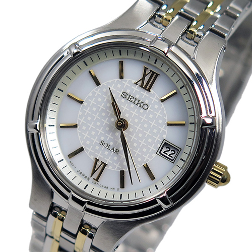 セイコー SEIKO ソーラー レディース 腕時計 SUT017P1 ホワイト