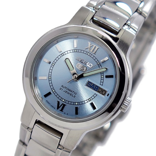 セイコー セイコー5 SEIKO 5 レディース 自動巻き 腕時計 SYME55K1 ライトブルー|レディース腕時計・アクセサリーの通販なら