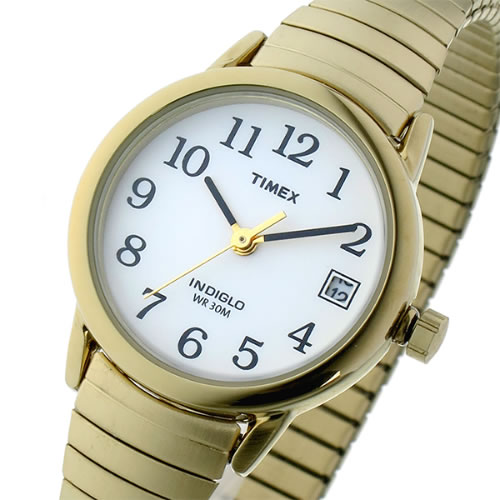 タイメックス イージーリーダー クオーツ レディース 腕時計 T2H351 ホワイト/ゴールド