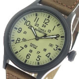 タイメックス エクスペディション クオーツ メンズ 腕時計 T49963 アイボリー/ブラウン