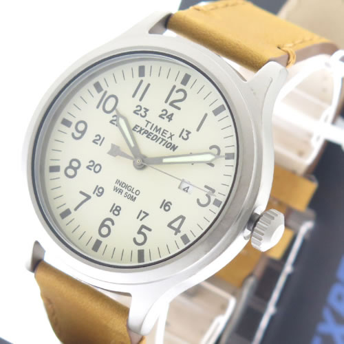 タイメックス インディグロ クオーツ メンズ レディース 腕時計 TW4B06500 オフホワイト/ブラウン