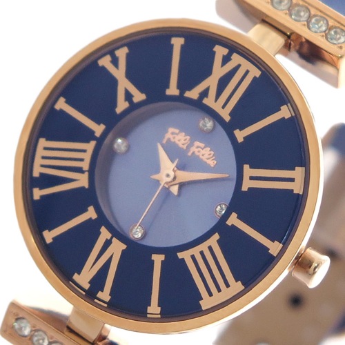 フォリフォリ FOLLI FOLLIE 腕時計 レディース WF13B014SSU-BL クォーツ ネイビー ブルー