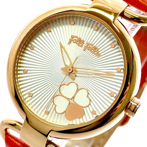 フォリフォリ FOLLIFOLLIE 腕時計 レディース WF15R029SPW-OR HEART 4 HEART クォーツ ホワイト オレンジ