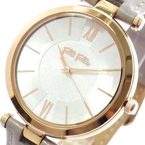 フォリフォリ FOLLIFOLLIE 腕時計 レディース WF16R010SPS-GA LADY BUBBLE クォーツ シルバー グレージュ