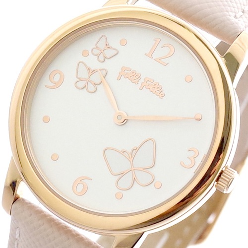 フォリフォリ FOLLIFOLLIE 腕時計 レディース WF17R030SPS-PI WONDERFLY クォーツ ホワイト ピンク