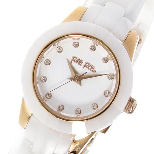 フォリフォリ ミニセラミックウォッチ クオーツ レディース 腕時計 WF2R028BSS-XX ホワイト
