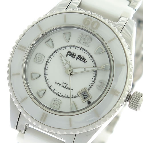 フォリフォリ セラミック クオーツ レディース 腕時計 WF4T0015BDW-N ホワイト/ホワイト