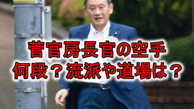 菅官房長官の大学時代の空手