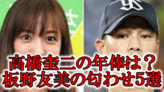 板野友美旦那高橋奎二年俸匂わせ