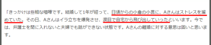 小倉優子の離婚歴と旦那現在