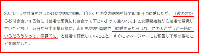 戸次重幸と市川由衣の結婚式