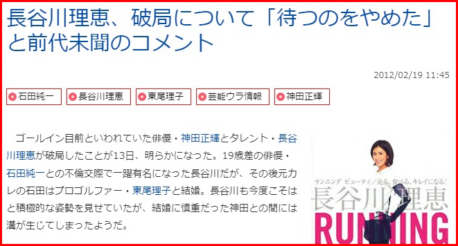 長谷川理恵と石田純一の馴れ初め