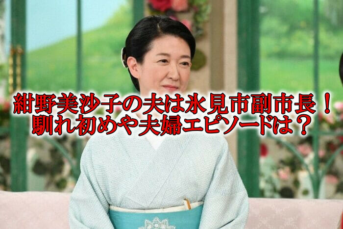 紺野美沙子の夫は氷見市副市長