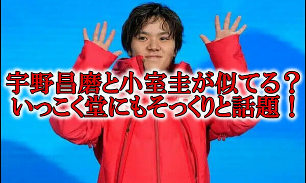 宇野昌磨と小室圭いっこく堂似てる