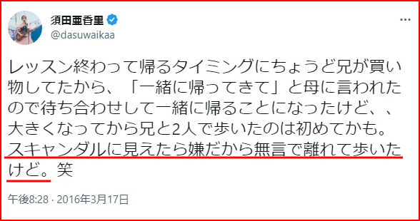 須田亜香里の父親と母親