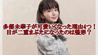 多部未華子が可愛くなった理由